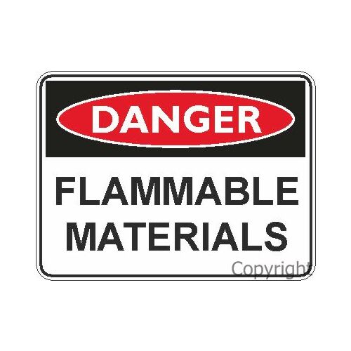 Flammable Materials - Danger Sign