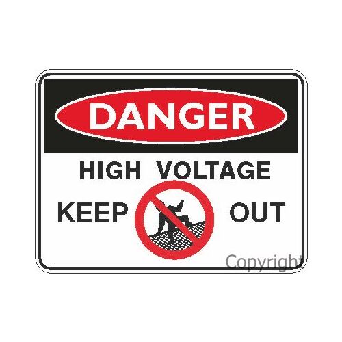 High Voltage Keep Out - Danger Sign