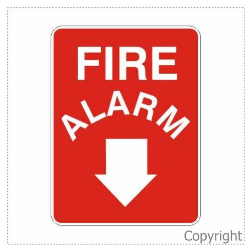 Fire Alarm Below Sign
