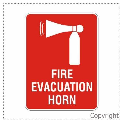 Fire Evacuation Horn Sign