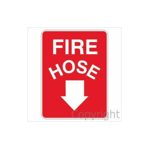 Fire Hose Below Sign