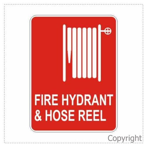 Fire Hydrant &; Hose Reel  Sign