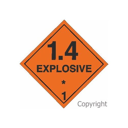 Hazchem- Explosive 1.4 Sign