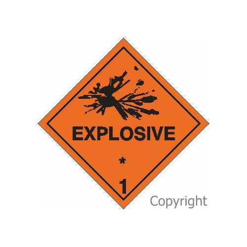 Hazchem Explosive Sign