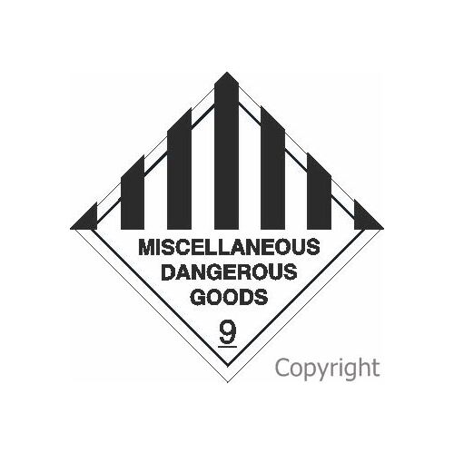 Miscellaneous Dangerous Goods Sign