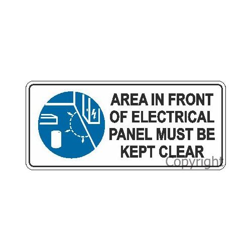 Keep Electric Panel Area Clear Sign