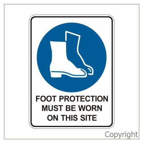 Must Wear Foot Protection On Site Sign
