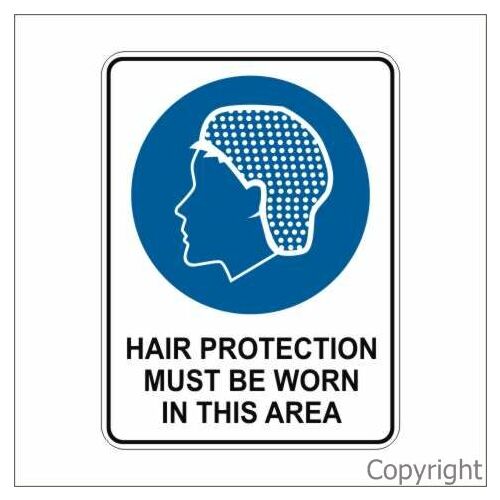 Must Wear Hair Protection In Area Sign