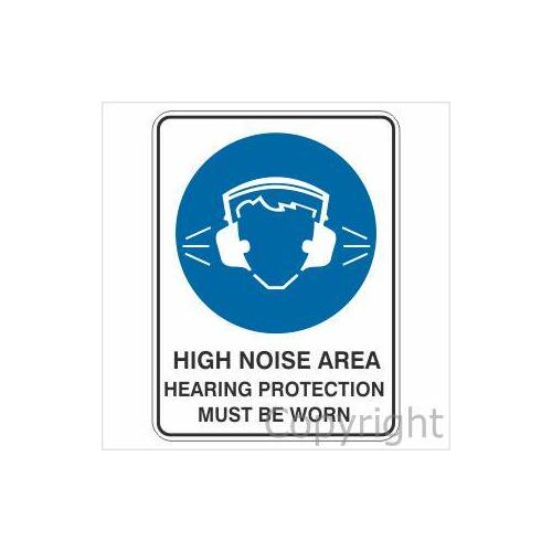 High Noise Area Hearing Protection sign