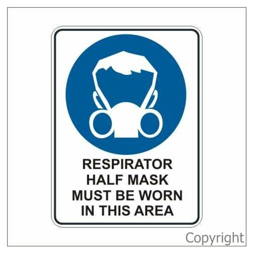 Respirator Half Mask Worn Sign