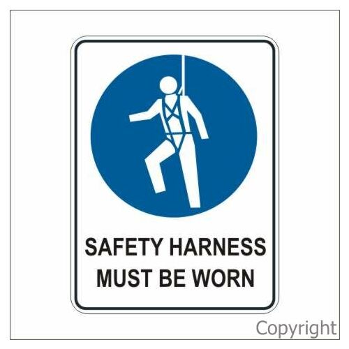 Safety Harness Must Be Worn Sign