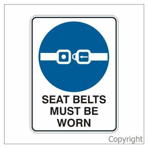 Seat Belt Must be Worn Sign