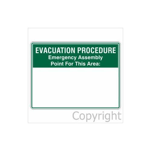 Evacuation Procedure Sign