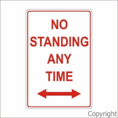 No Standing Any Time L/R Sign