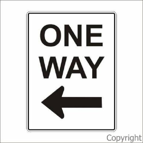 One Way Left Sign