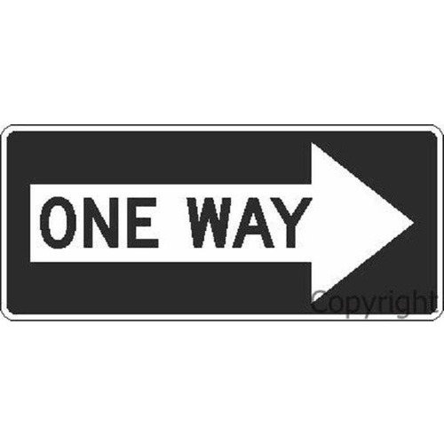 One Way Right Sign