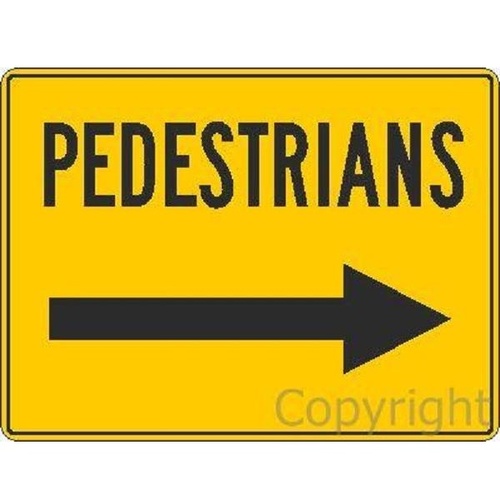 Pedestrians Right Sign